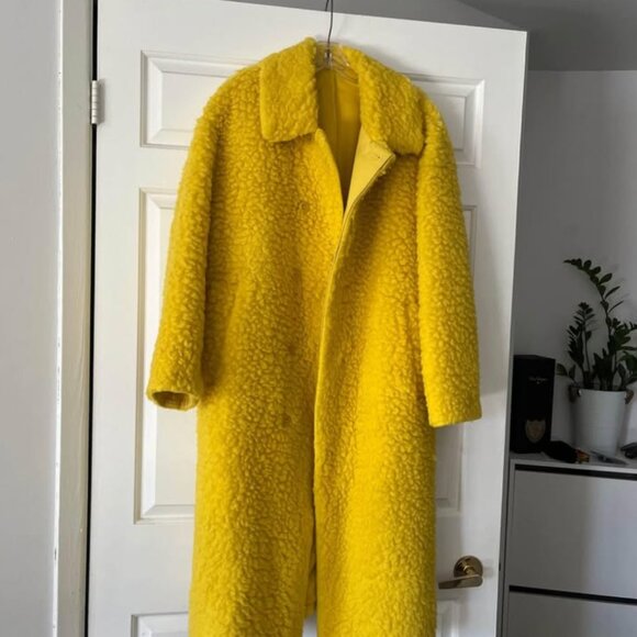 COS wool teddy coat yellow - Picture 2 of 6